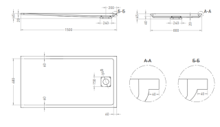 Душевой поддон Salini Capri S-Stone 120221MRF 150x80см RAL полностью